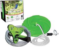 Slackers 40 ft Falcon Zipline - Kids Outdoor Zip line Kit - Great Outdoor Play Equipment for Kids and Teens Under 200 lbs - Recommended Ages 7+