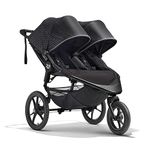 Baby Jogger Summit X3 Double Jogging Stroller, Midnight Black, Buggy for Two, Smooth Ride for Walking or Jogging, Compact Fold, Increased Airflow, All-Terrain Air Filled Tires and All-Wheel Suspension