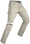 Wespornow Men's-Convertible-Hiking-Pants Quick Dry Lightweight Zip Off Breathable Cargo Pants for Outdoor, Fishing, Safari (Beige, 3X-Large)