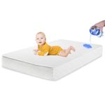 Komcot Baby Crib Mattress, 5" Waterproof Baby Mattress for Crib, Dual Sided Comfort Memory Foam Infant and Toddler Bed Mattress, Removable Cover, Fits Standard Size Crib and Toddler Bed
