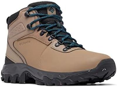 Columbia Men's Newton Ridge Waterproof Omni-Heat Ii Hiking Boot, Ash Brown Night Wave, 10.5 US