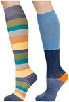 BE SHAPY Daily Use Leg Compression Socks Medias Largas de Compresión 2 Pack