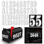 60 PCS White Mailbox Numbers, Vinyl