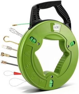 Non Conductive Fish Tape Wire Puller 196FT 4.5mm PET with Steel Reel Stand