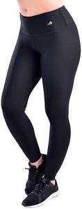 COMPRESSIONZ High Waisted Women's Leggings - Compression Pants for Yoga Running Gym & Everyday Fitness (Black, Medium)