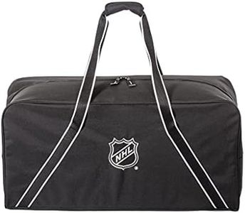 NHL Durable 30 Inch Black Equipment Bag with Roomy Compartment Lightweight Large Duffle Bag for Travel