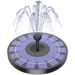 AMZtime 2.5W Solar Water Fountain, Solar Pond Pump with 6 Nozzles Solar Water Pump Solar Floating Fountain for Pond, Pool, Bird Bath and Fish Tank