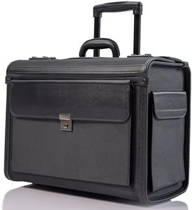 HAMMER ANVIL 19 Wheeled Briefcase Rolling Case Sales Sample Pilot Lawyer Attache Black Ballistic Nylon