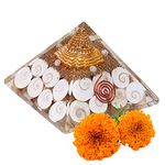 anciently Orgonite Pyramid with Mahameru Shree Yantra - Energy Generator Pyramid Vastu Pyramid Reiki Healing Pyramids & Feng Shui Pyramid (3 Inch Width X 2 Inch Height) 1 Piece