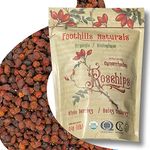 Foothills Naturals Rosehips Organic Whole Dried - 1 Pound (454 Grams), Gourmet Cooking, Healing, Brewing