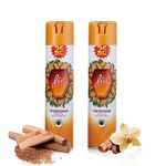 Lia Home Air Freshener Spray with Chandanam Fragrance, Multipurpose Freshener for Homes/Bathrooms/Gyms/Factories/Workspaces/Studios/Air Conditioned Rooms - Pack of 2