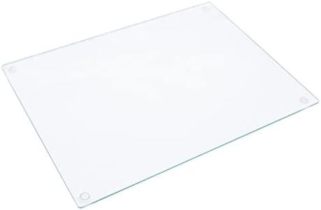 Tempered Glass Cutting Board, Extremely Durable, Long-Standing, Clear Glass, Scratch Resistant, Heat Resistant, Shatterproof, Extra Large 12X16