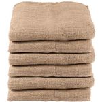 ZEONHEI 6 PCS 40 x 24 Inch Burlap Bags, Large Burlap Storage Sacks for Gardening, Potato Sack Race Bags for Potato Grow Bag Storage, Sack Race, Birthday Party, Sturdy Natural Jute