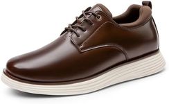 Bruno Marc Men's MaxFlex Dress Sneakers Casual Oxfords Shoes,Size 9,Dark Brown,SBOX2412M