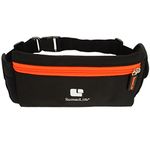 SumacLife Performance Sport Workout Exercise Running Belt Pouch Bag for Smartphones Keys etc - Retail Packaging – Orange/Black