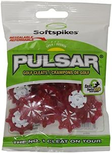 SOFTSPIKES Golf Spikes Fast Twist 3.0 Pulsar Tour Lock Cleat Clamshell Red, Red, Regular US