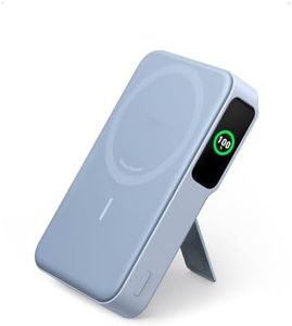 Anker MagGo Power Bank, Qi2 Certified 15W Ultra-Fast MagSafe-Compatible Portable Charger, 10,000mAh Battery Pack with Smart Display and Foldable Stand, For iPhone 15/14/13/12 Only(USB-C Cable Include)