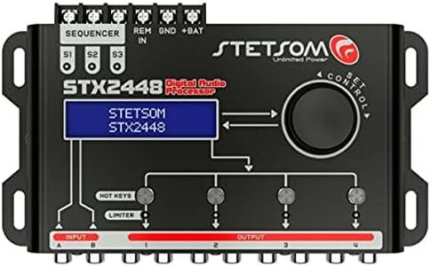 Stetsom STX 2448 DSP PRO - Digital Signal Processor, DSP PRO, Equalizer, High Precision Crossover, Filters, Limiter, Digital Audio Processor 2.4, 2 inputs & 4 outputs