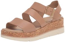 Dr. Scholl's Women's Once Twice Espadrille Platform Wedge Sandal, Tawny Birch Smooth, 7