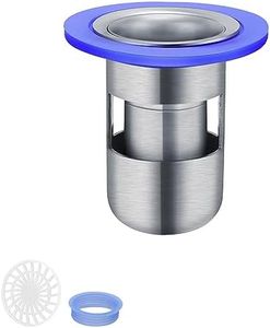 LERANXIN Odour Trap Shower, Floor Drain with Odour Trap, Stainless Steel Floor Drain Plug with Hair Filter, Double Seal Drain Odour Stop, Suitable for Bathroom, Kitchen