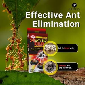 FERRIS Ant Killer Bait Stations 2-Pack – Indoor & Outdoor Ant Trap