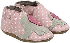 Robeez Little Peanut Crib Shoe (Infant/Toddler),Pastel Pink,12-18 Months M US