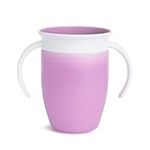 Munchkin Miracle 360 Sippy Cup, Trainer Toddler Cup, BPA Free Baby Cup with Handles, Non Spill Cup, Dishwasher Safe Baby Cup, Leakproof Childrens Cup, Baby Weaning Cup from 6+ Months- 7oz/207ml Purple