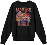 Bioworld Dragon Ball Z Master Roshi Crew Neck Long Sleeve Men's Black Sweatshirt -XL