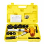 15T Hydraulic Knockout Kit Sheet Metal Hole Punch Cylinder Hydraulic Pump Hydraulic Set in Case 16 mm - 101 mm Set Hydraulic Hole Punch Punch Hydraulic Punch