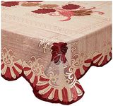 Kuber Industries Dining Table Cover 6 Seater|Table Cloth|Table Cover for Home, Restaurant|Red