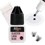 Higu clace Lash-Extension-Glue, Professional Lash Glue for Eyelash Clusters, 5ml Waterproof for Cluster Eyelash Strong Hold 48 Hours (Black 5ml)