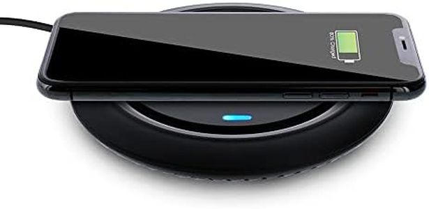 Xtreme 10W Fast Wireless Charger, for Use with All QI-Enabled Devices Including Apple iPhones, Samsung Galaxy, Google Pixel, Lightweight and Compact. Built-in LED Light Indicator
