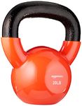 Amazon Basics Vinyl Kettlebell - 20 Pounds, Orange