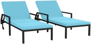 Outsunny 2 Piece Wicker Chaise Loun