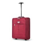 LUGG Lightweight Cabin Bag - 44.5x35.5x9.5 cm, Durable 600D Travel Carry on Bag, Push Up Trolley Hand Luggage Bag with Heavy Duty Wheels, Underseat Cabin Bag for Easyjet, Ryanair, British Airways