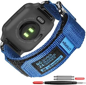 SMITHA Compatible for Garmin Watch Band Venu/Venu Sq/Venu Sq Music/Venu 2/Venu 3 Quick Release Pins, Super Rugged Nylon Sports Strap With Woven Loop Design, 20mm Replacement Strap
