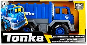 Tonka 6064 Mighty Metal Fleet, 8 Inch Die-Cast Garbage Truck Toy for Boys and Girls, Kids Construction Toys, Vehicle Toys for Creative Play, Traditional Toy Trucks for Children Aged 3 +