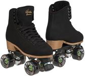 Jackson - Vista Viper Roller Skates for Women and Girls with Atom Pulse Lite Wheels, High Top Suede Quad Skates, (Black)