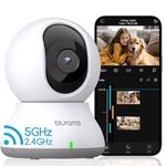 blurams Indoor Security Camera, 2K Pet Camera, 5GHz/2.4GHz Dual-Band Dog Camera, 360° PTZ Wi-Fi Cameras House Security, 2-Way Talk, Motion Tracking, IR Night Vision, Siren, Cloud&SD