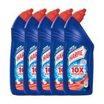 Harpic 1 Litre (Pack of 5) Disinfectant Toilet Cleaner Liquid, Original | Thick Toilet Cleaner Suitable for Toilet Bowls