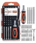 Buildskill 49-Piece Ratchet Screwdriver Tool Set Kit for Electronics Repair, Ergonomic Prescision Screwdriver Tool Kit for Appliances, Laptops, Watches & More