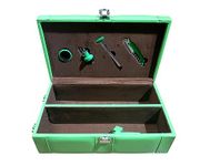 Wine Wooden Gift Box Holder - 2 Bottles case - 2 Bottle Faux Leather Carry Case with Wine Opener Set