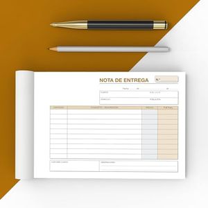 Happymots - Talonarios Nota de Entrega| 2 Copias en Castellano | 50 Hojas + 50 Copias | Libros de Nota de Entrega con Copia | Libreta de Nota de Entrega | Tamaño A5