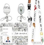 ID Badge Holder with Lanyard and Retractable Badge Reel Clip, Vertical ID Card Protector with Breakaway Lanyard, Funny Friends Gifts for Coworkers, Friends, Students (Style - E)