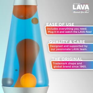 Lava Lamp 14.5" – Orange and Blue Retro Decorative Light