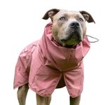 Spark Paws Breatheshield™ Dog Raincoat - All-Weather Protection and Comfort - Breathable Comfort, Adaptive Fit, and Safety Enhancements - Sea Pink, 3XL