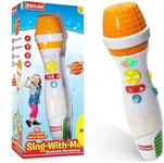 Kidzlane Microphone for Kids with Bluetooth - Toy Microphone for Babies, Toddlers, and Children - Kids Karaoke Microphone with Voice Changer and 10 Built-in Nursery Rhymes for Ages 3 and Up