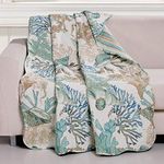 Barefoot Bungalow Atlantis Throw Blanket 50x60-Inch Jade