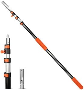 ππ©π π«πππ 20 FT Telescopic Pool Pole, Heavy Duty Aluminum Pole 5-20FT Adjustable with Flip Lock Clamps, Universal for Leaf Skimmer Nets, Leaf Rakes, Pool Brushes and Vacuum Heads, 5-Year Warranty