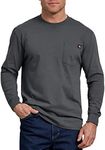 Dickies Men's Long Sleeve Heavyweight Crew Neck, Charcoal, XX-Large Tall